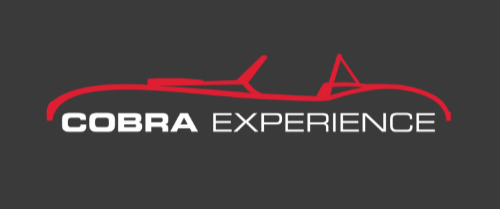 Red and white 'Cobra Experience' logo on a black background